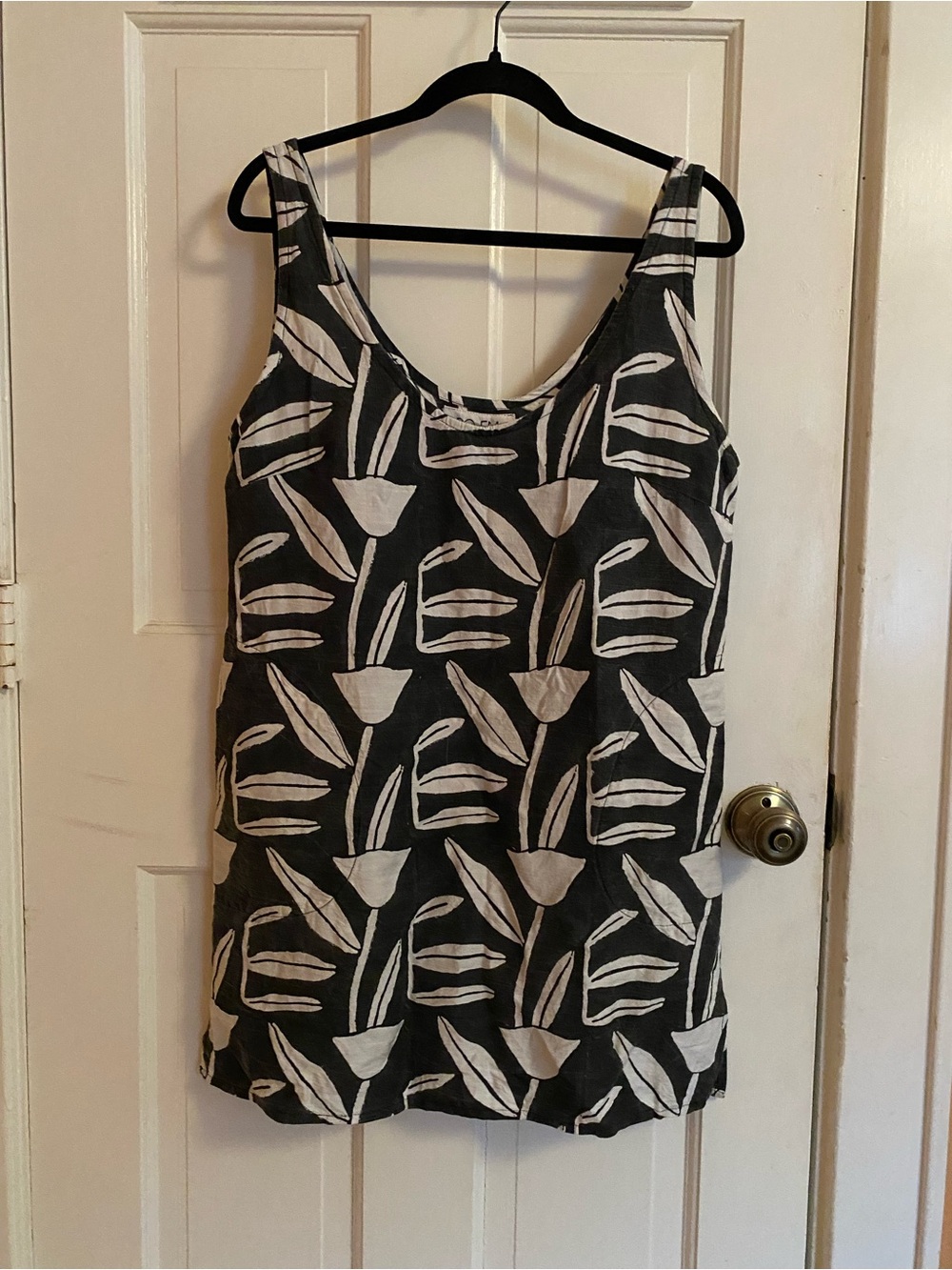 PO-EM Women's Black & White Printed Mini Dress - Unbranded